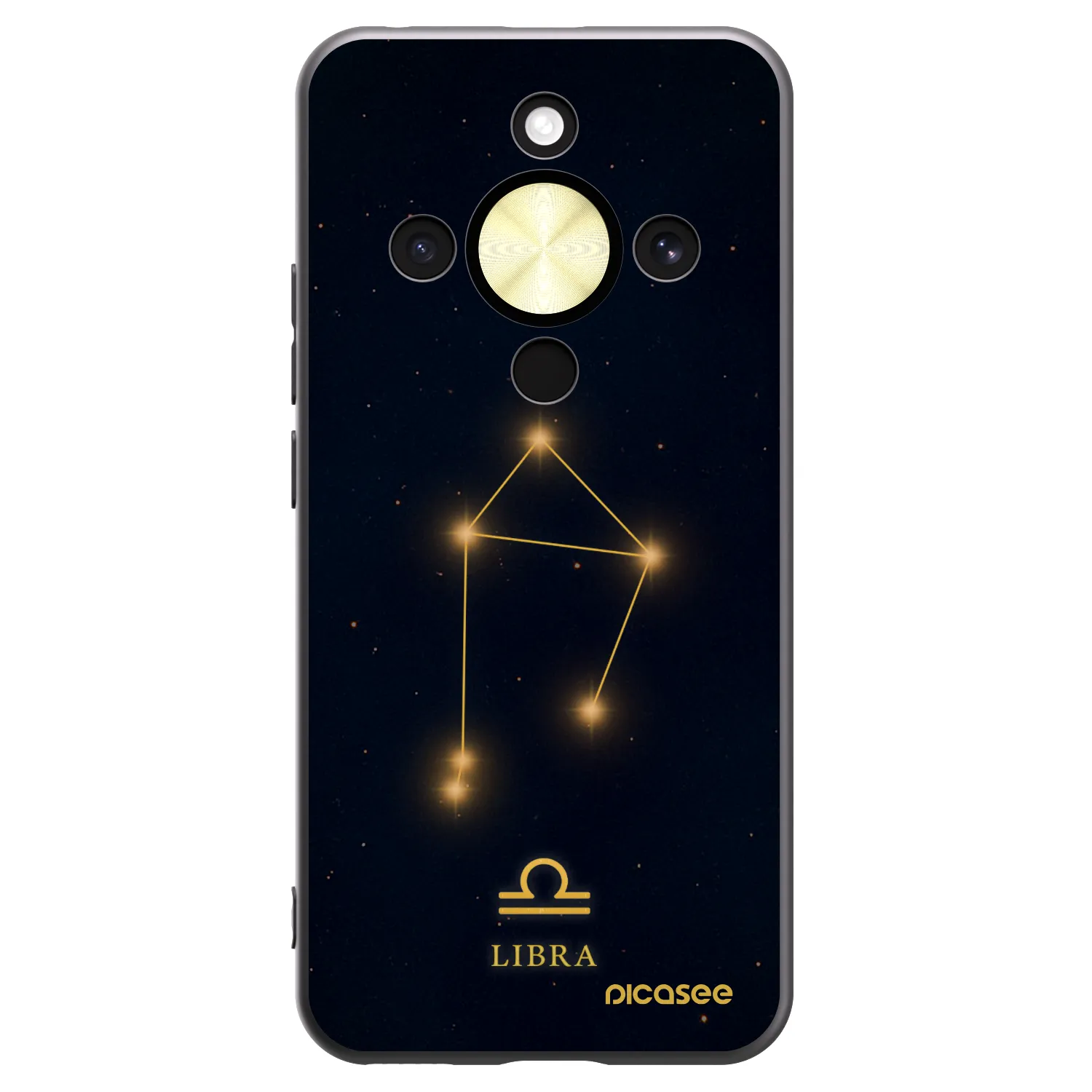 Picasee crna silikonska maskica za Honor Magic8 Lite 5G - LIBRA