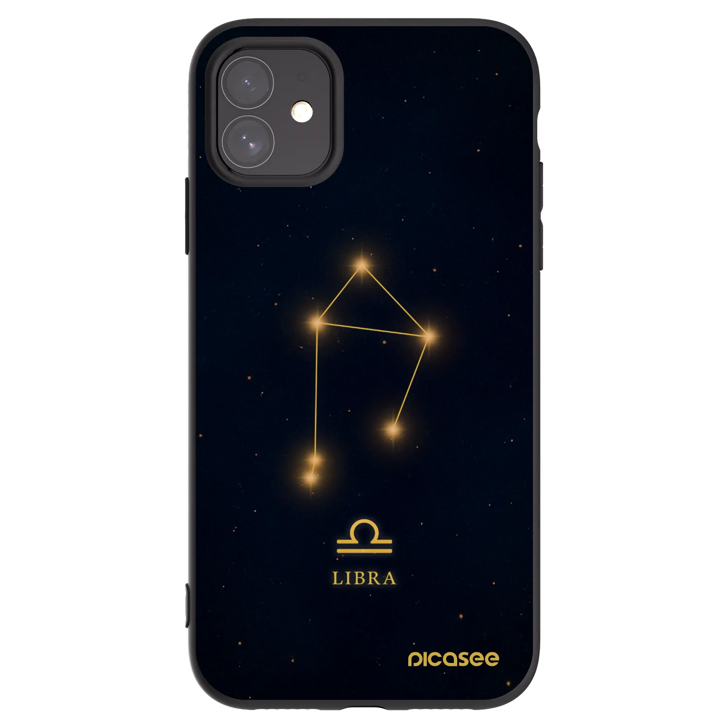 Picasee crna silikonska maskica za Apple iPhone 11 - LIBRA