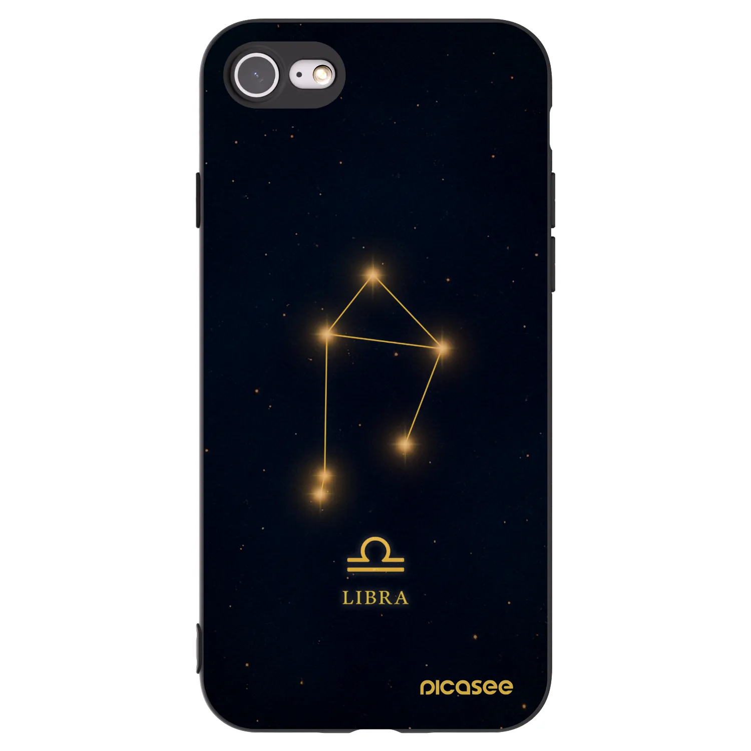 Picasee crna silikonska maskica za Apple iPhone SE 2020 - LIBRA