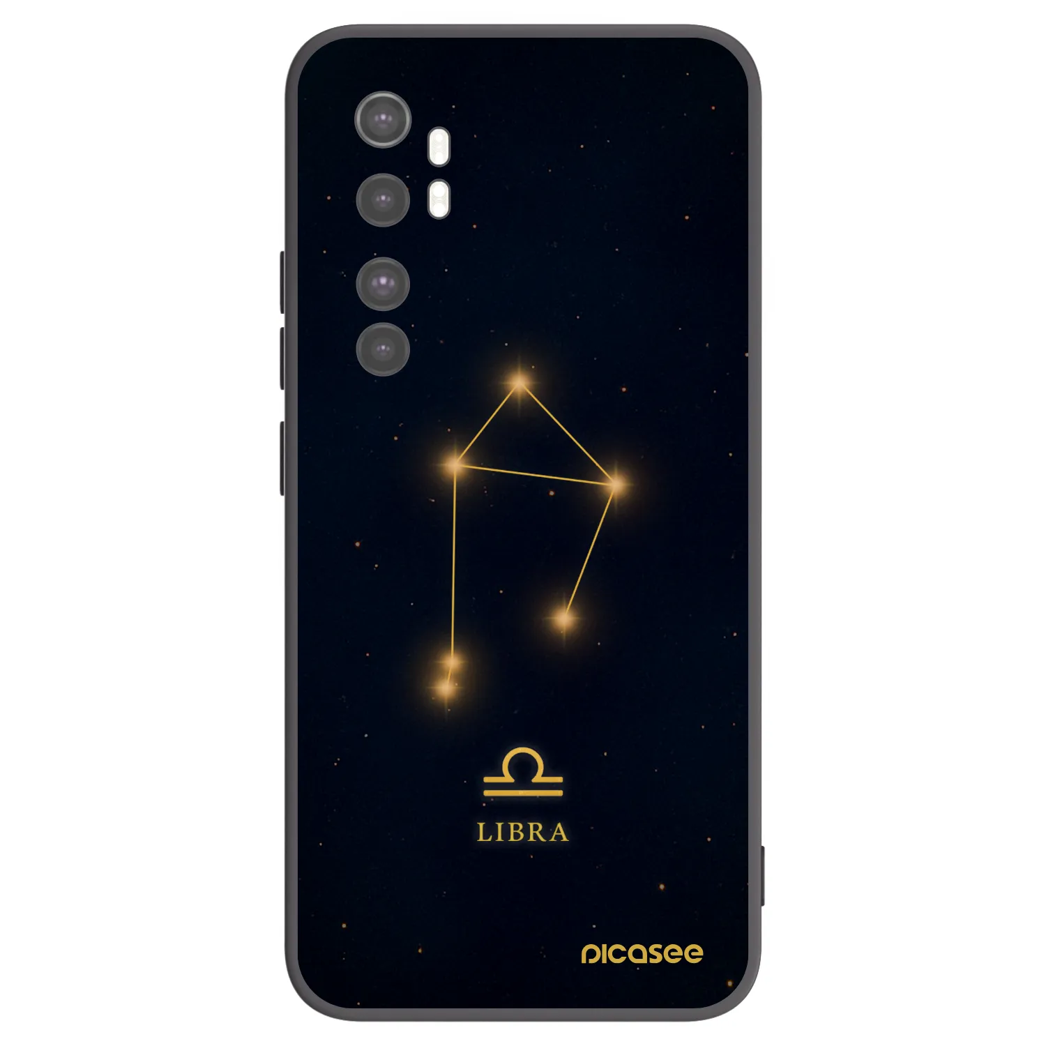 Picasee crna silikonska maskica za Xiaomi Mi Note 10 Lite - LIBRA