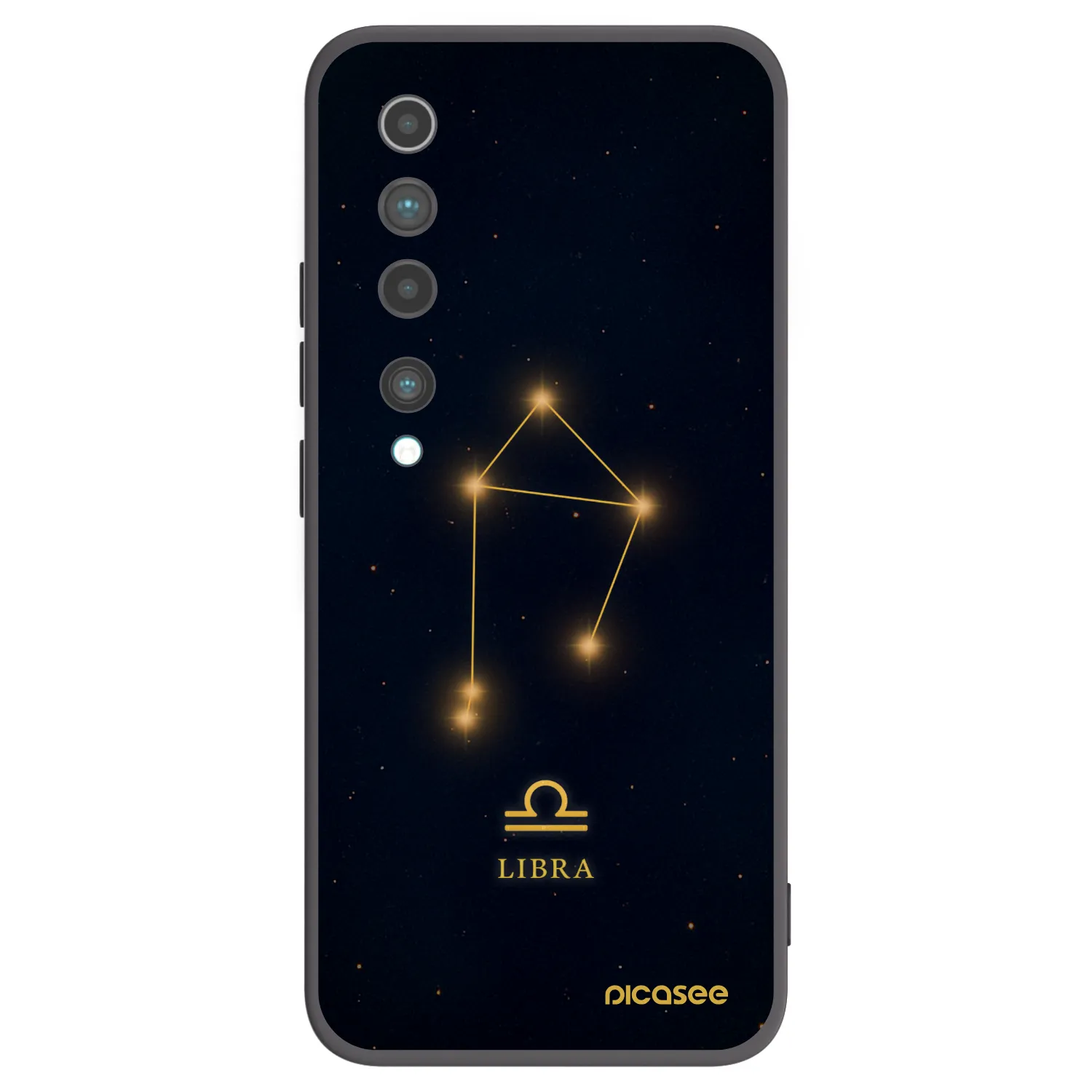 Picasee crna silikonska maskica za Xiaomi Mi 10 - LIBRA