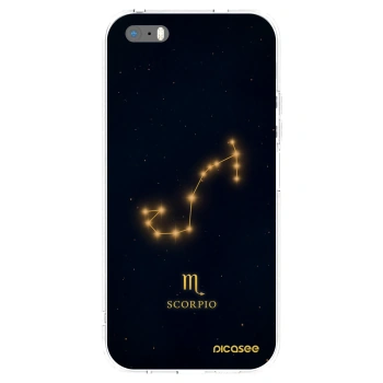 Picasee silikonska prozirna maskica za Apple iPhone 5/5S/SE - SCORPIO