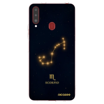 Picasee silikonska prozirna maskica za Samsung Galaxy A20s - SCORPIO