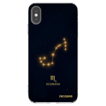 Picasee silikonska prozirna maskica za Apple iPhone XS Max - SCORPIO