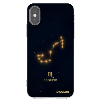 Picasee silikonska prozirna maskica za Apple iPhone X/XS - SCORPIO