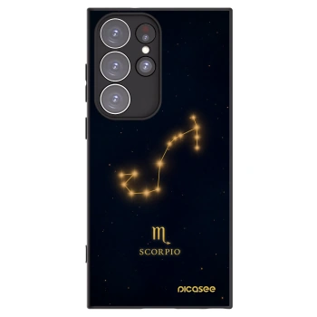 Picasee crna silikonska maskica za Samsung Galaxy S23 Ultra 5G - SCORPIO