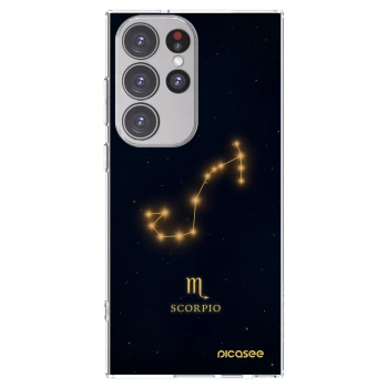 Picasee silikonska prozirna maskica za Samsung Galaxy S23 Ultra 5G - SCORPIO