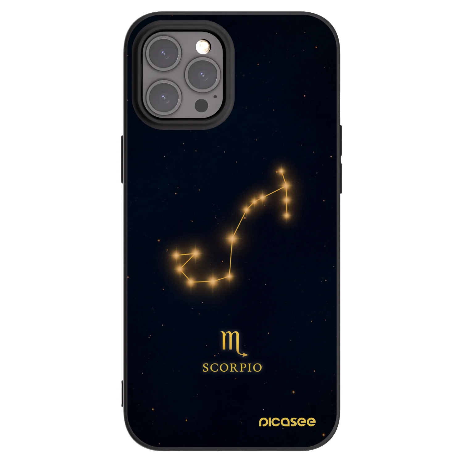 Picasee crna silikonska maskica za Apple iPhone 12 Pro Max - SCORPIO