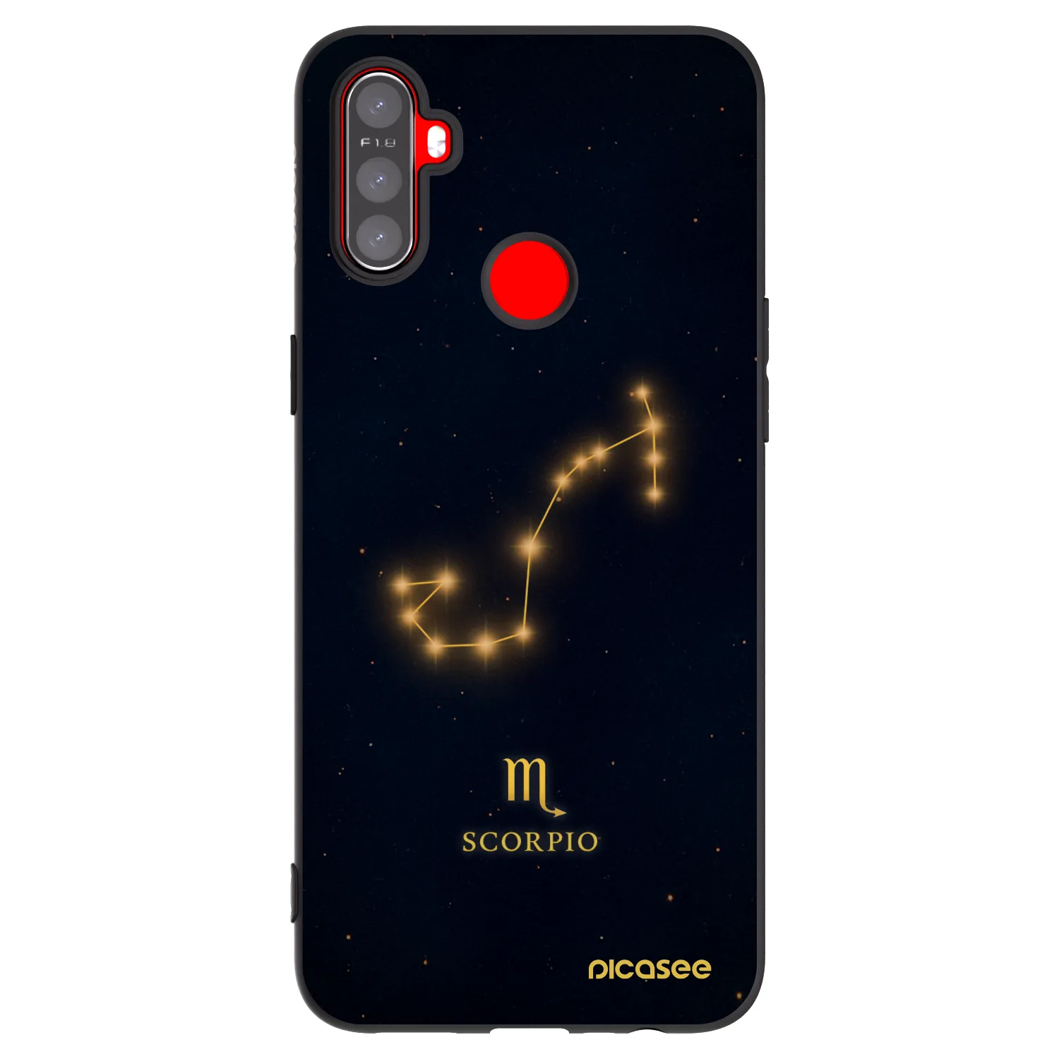 Picasee crna silikonska maskica za Realme C3 - SCORPIO