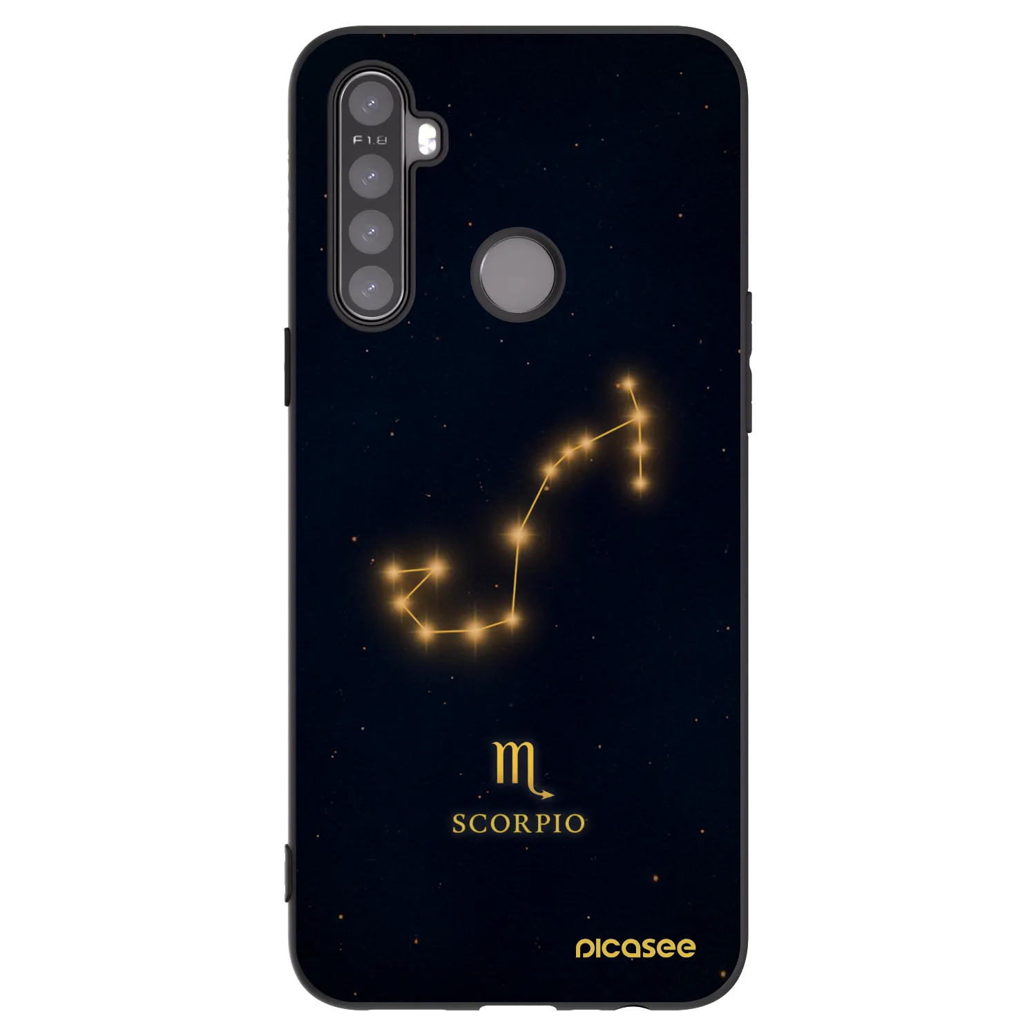 Picasee crna silikonska maskica za Realme 6i - SCORPIO