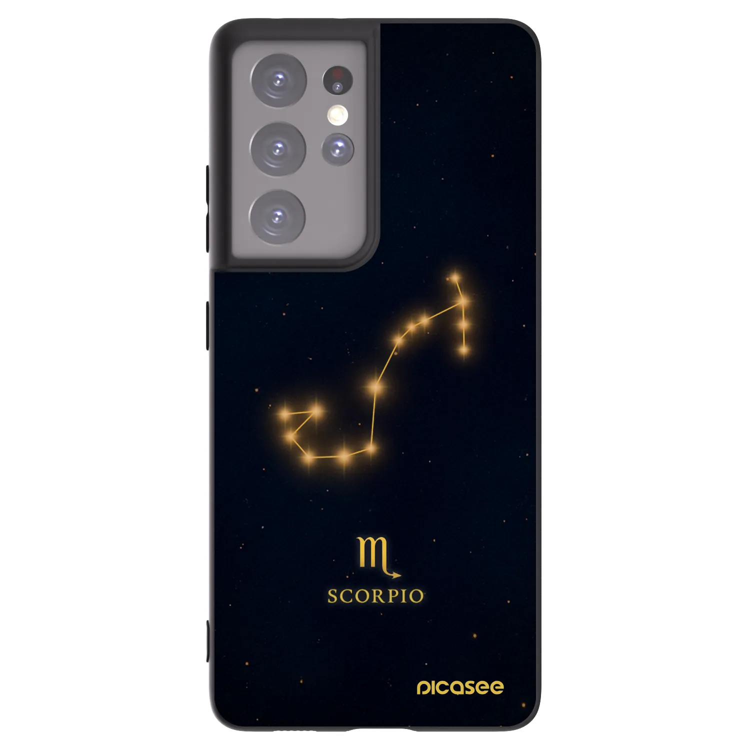 Picasee crna silikonska maskica za Samsung Galaxy S21 Ultra 5G G998B - SCORPIO