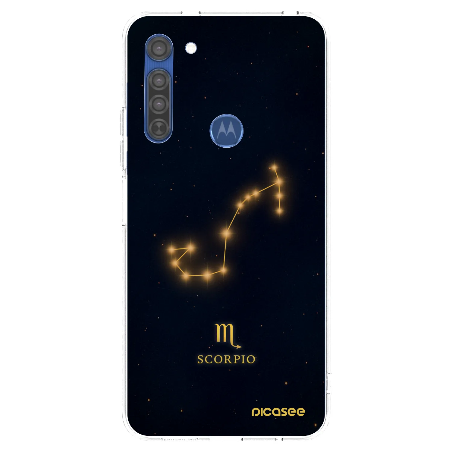 Picasee silikonska prozirna maskica za Motorola Moto G8 - SCORPIO