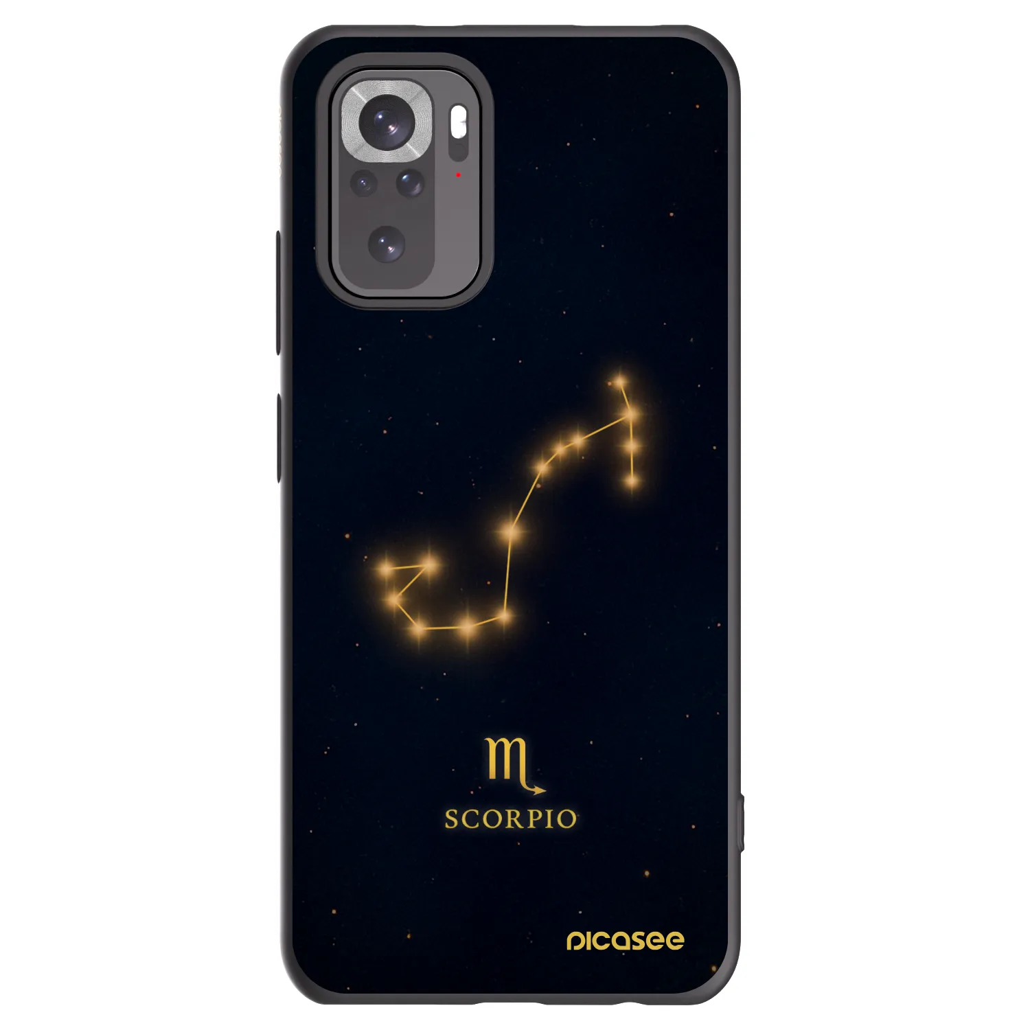 Picasee crna silikonska maskica za Xiaomi Redmi Note 10 - SCORPIO