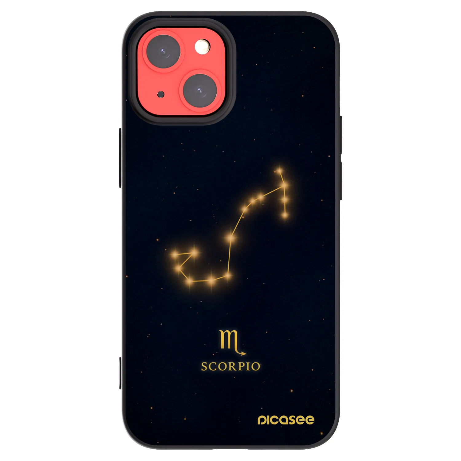 Picasee crna silikonska maskica za Apple iPhone 13 mini - SCORPIO