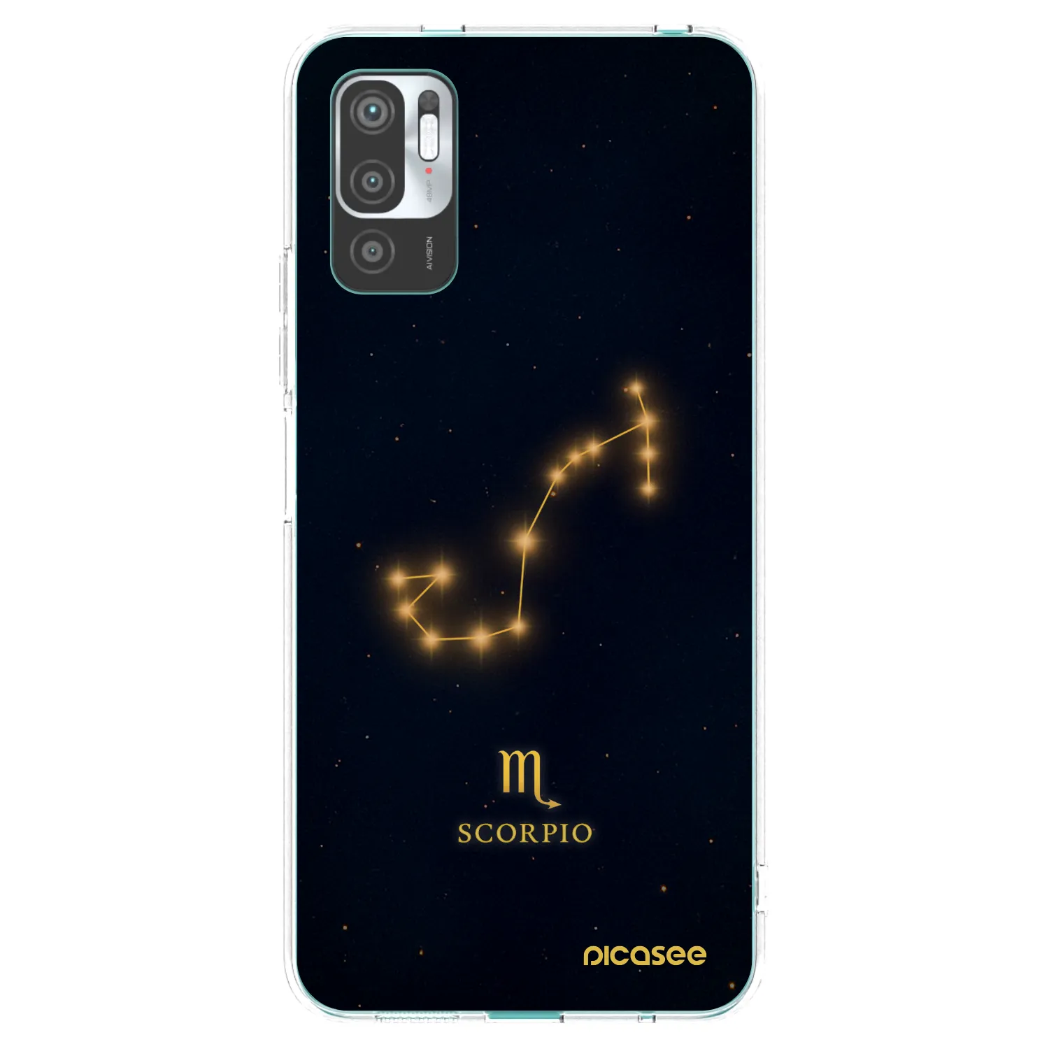 Picasee silikonska prozirna maskica za Xiaomi Redmi Note 10 5G - SCORPIO