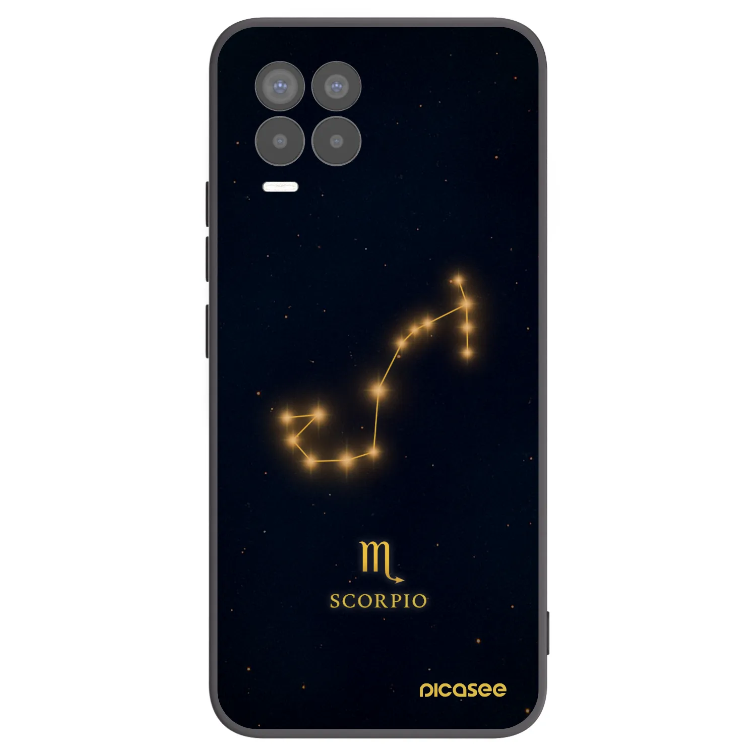 Picasee crna silikonska maskica za Realme 8 4G - SCORPIO