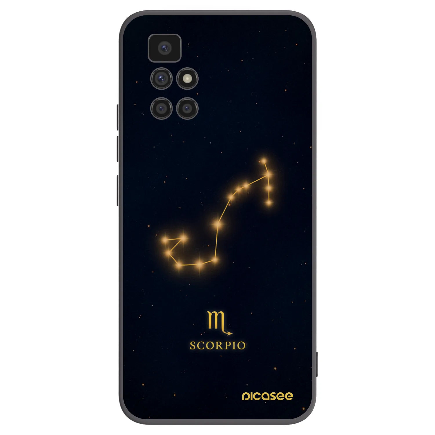 Picasee crna silikonska maskica za Xiaomi Redmi 10 - SCORPIO