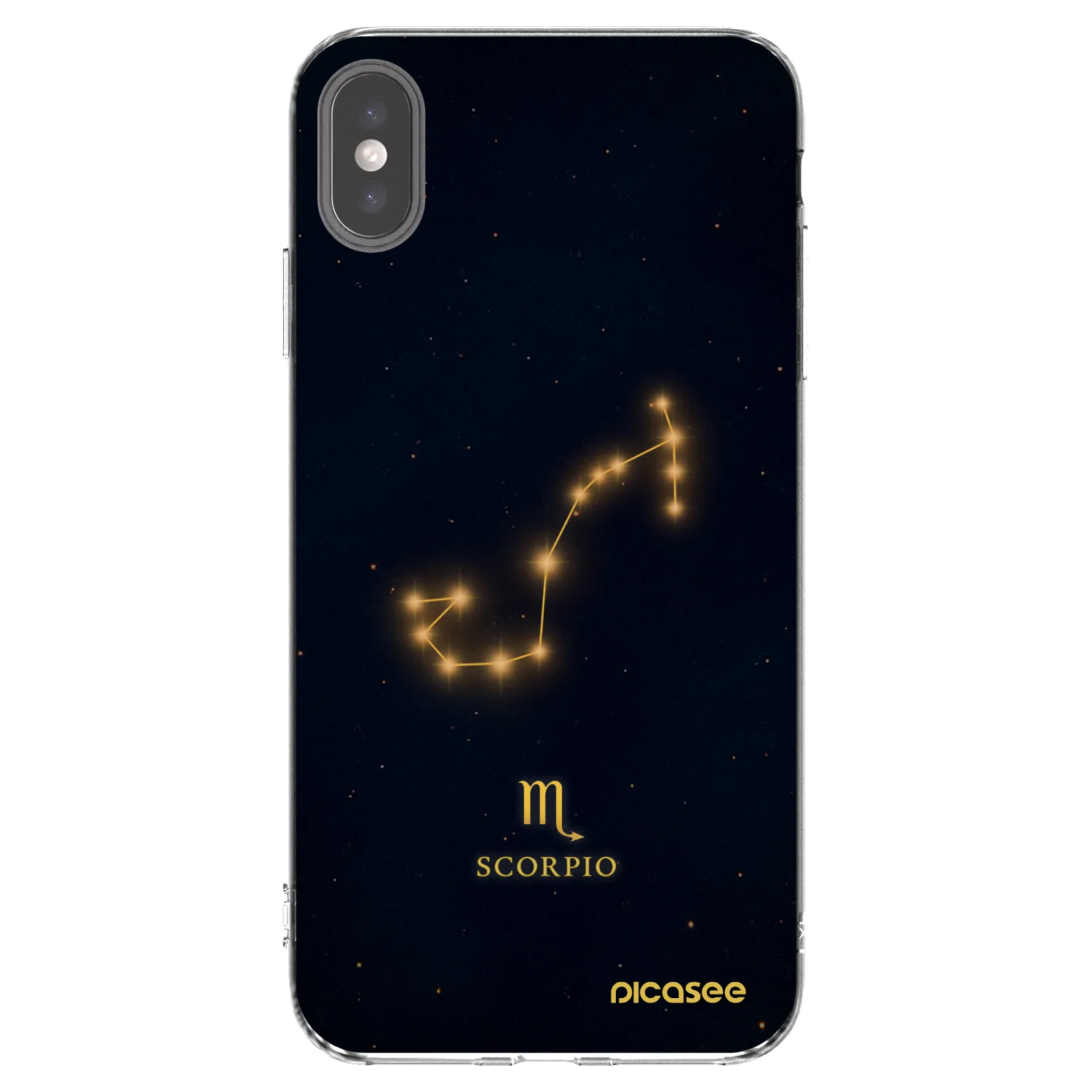Picasee silikonska prozirna maskica za Apple iPhone XS Max - SCORPIO