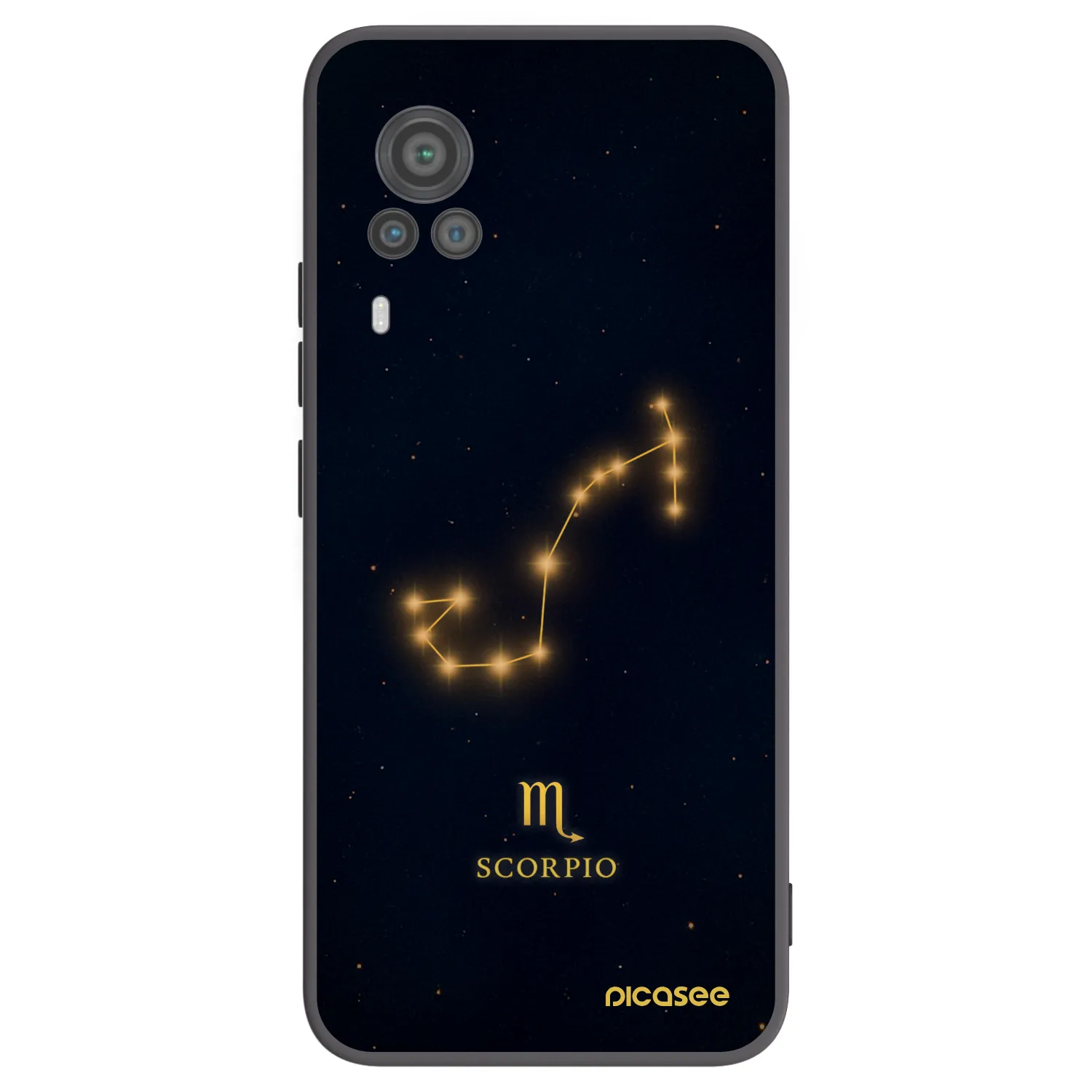 Picasee crna silikonska maskica za Vivo X60 Pro 5G - SCORPIO