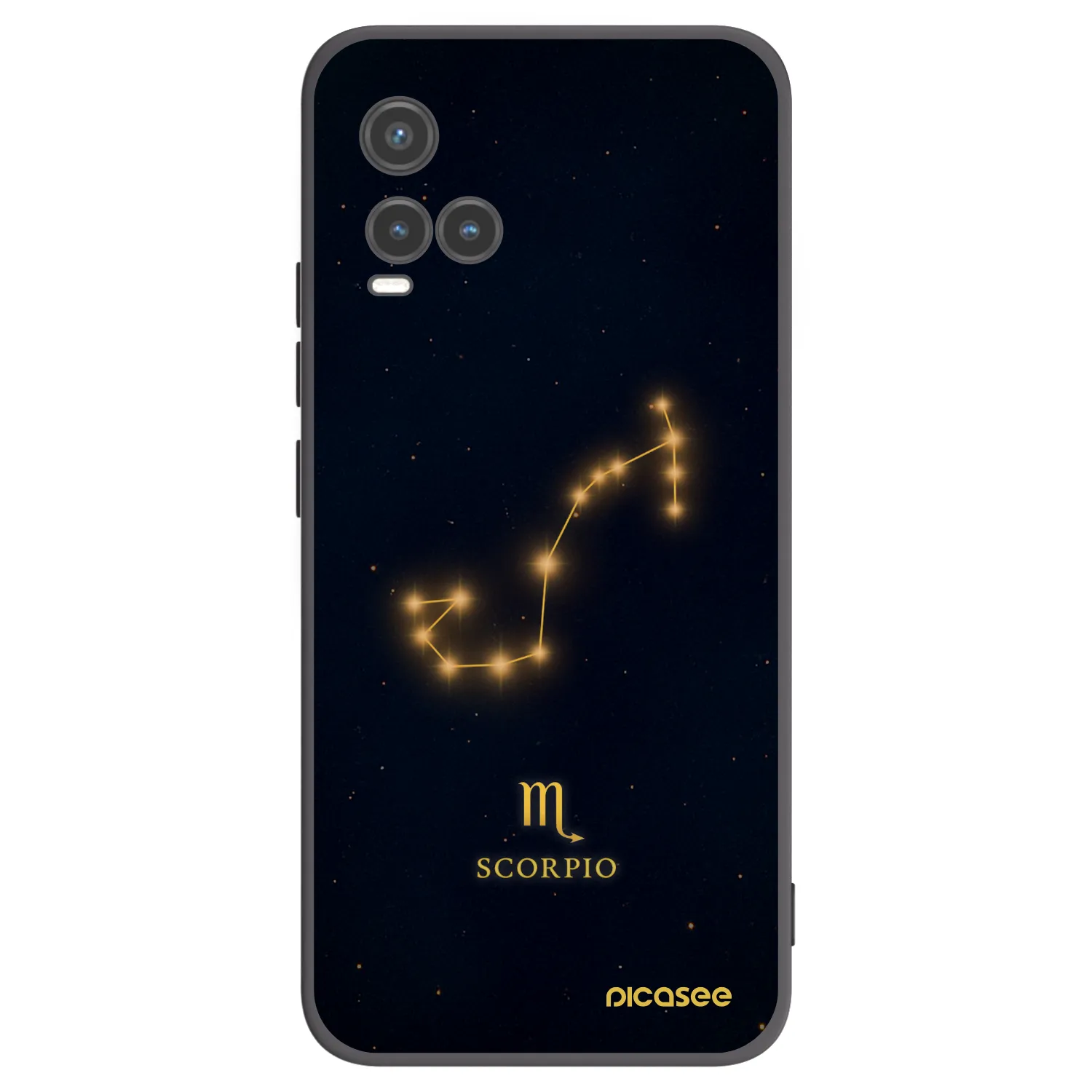Picasee crna silikonska maskica za Vivo Y33s - SCORPIO