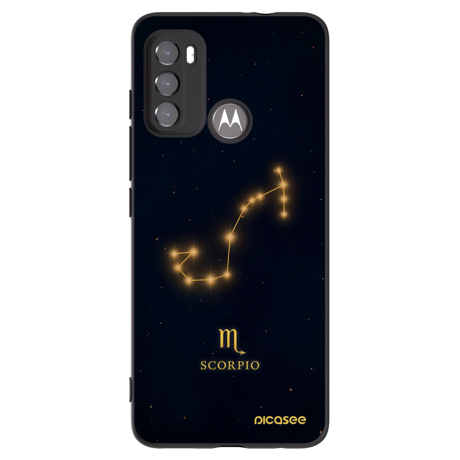 Picasee crna silikonska maskica za Motorola Moto G60 - SCORPIO
