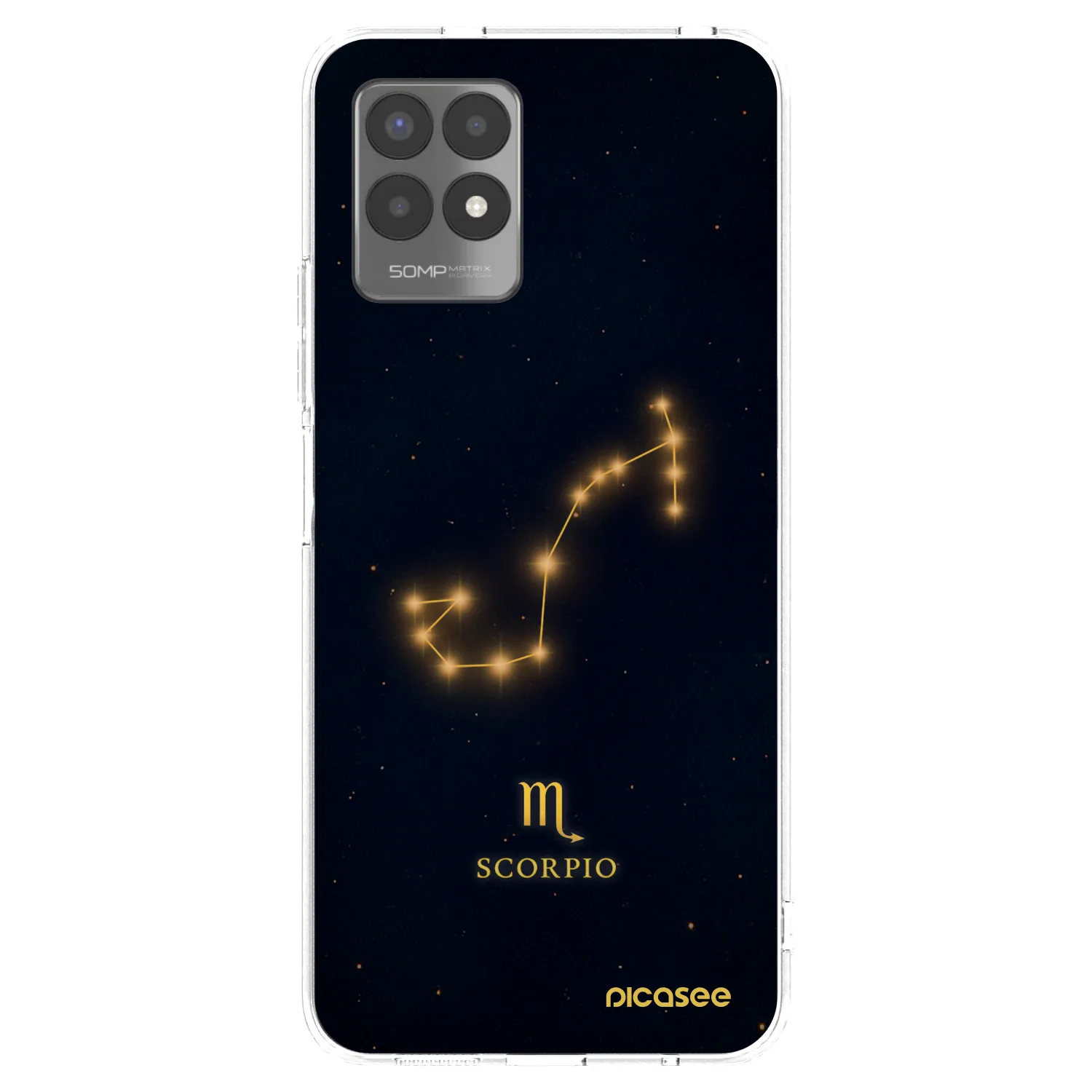 Picasee silikonska prozirna maskica za Realme 8i - SCORPIO