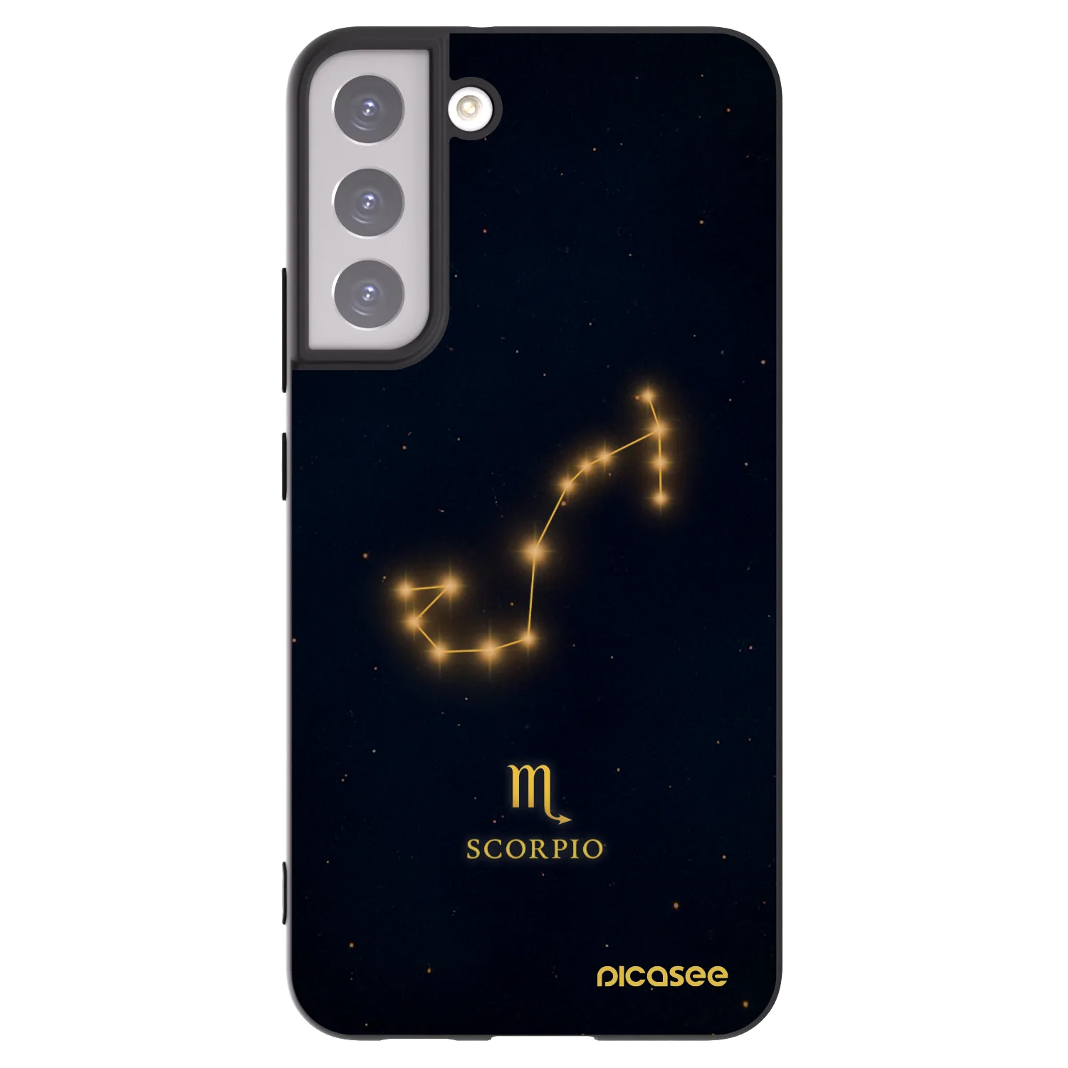 Picasee crna silikonska maskica za Samsung Galaxy S22+ 5G - SCORPIO