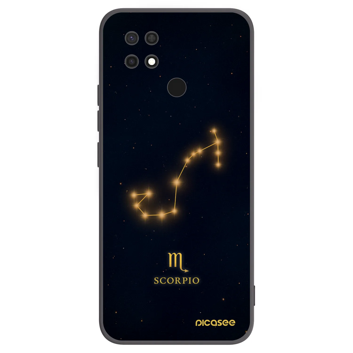 Picasee crna silikonska maskica za Xiaomi Redmi 10C - SCORPIO