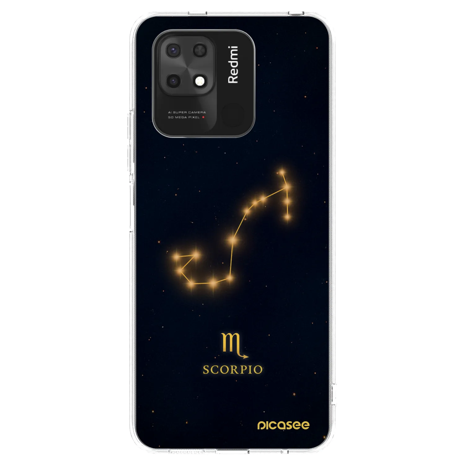 Picasee silikonska prozirna maskica za Xiaomi Redmi 10C - SCORPIO