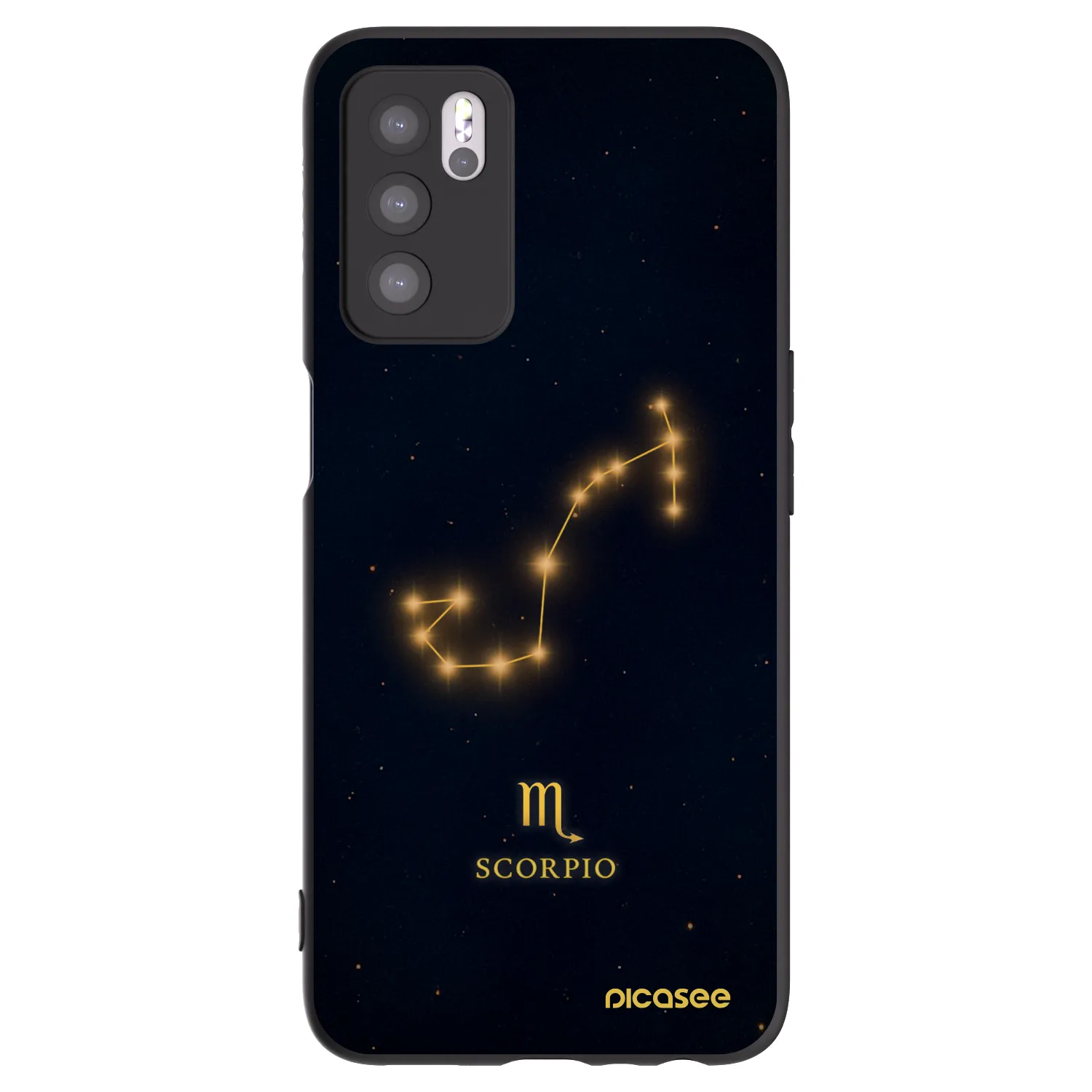 Picasee crna silikonska maskica za OPPO A16s - SCORPIO