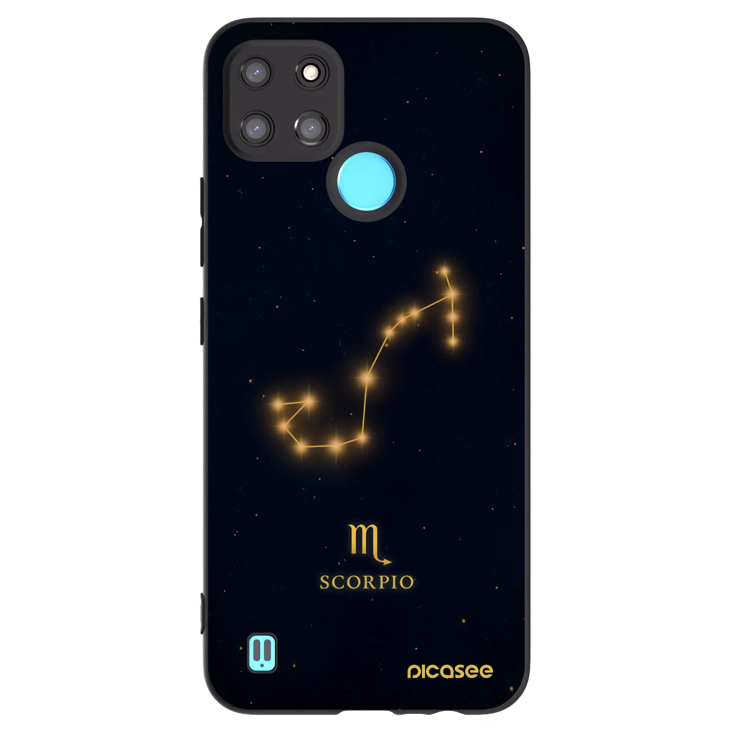 Picasee crna silikonska maskica za Realme C21Y - SCORPIO