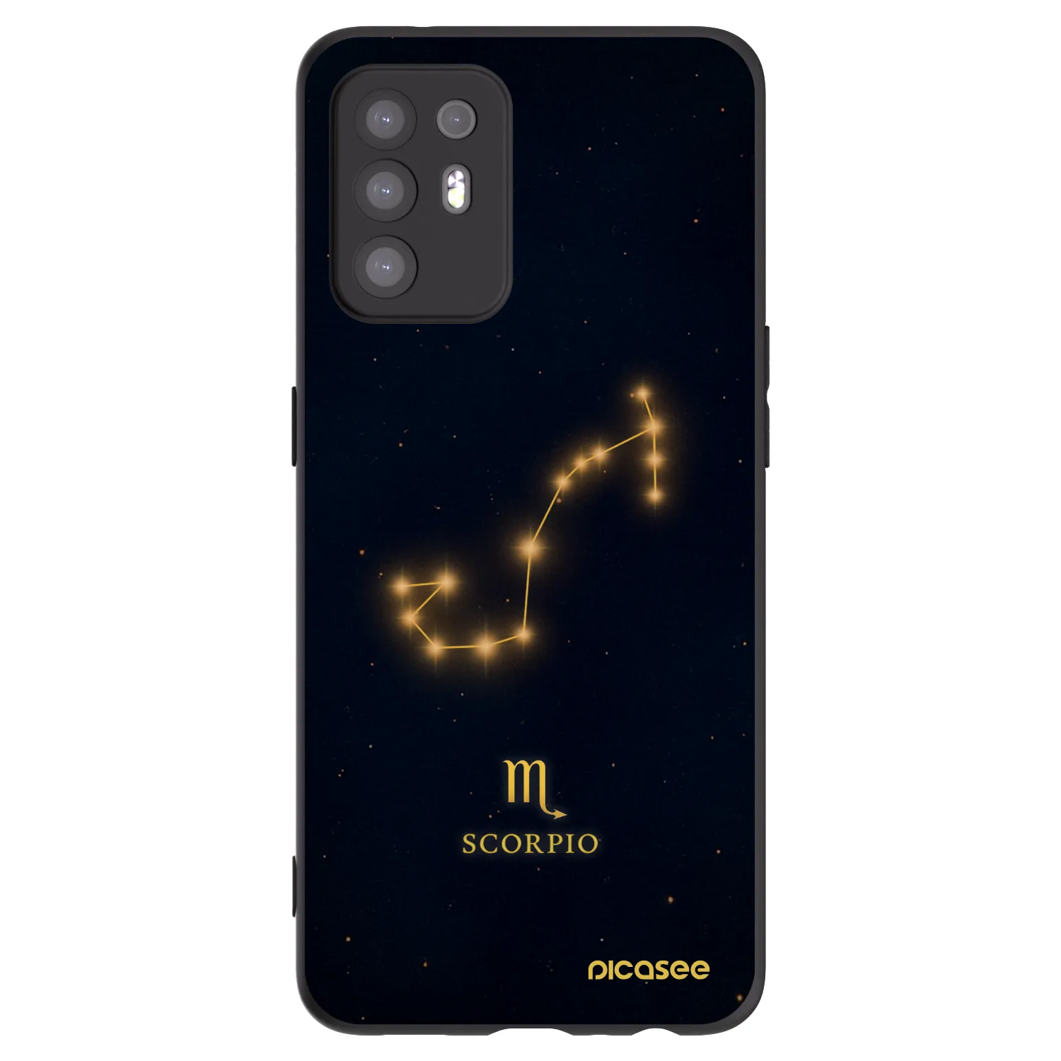 Picasee crna silikonska maskica za OPPO A94 5G - SCORPIO
