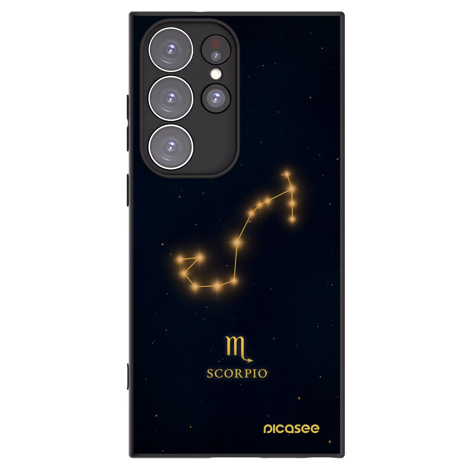 Picasee crna silikonska maskica za Samsung Galaxy S23 Ultra 5G - SCORPIO