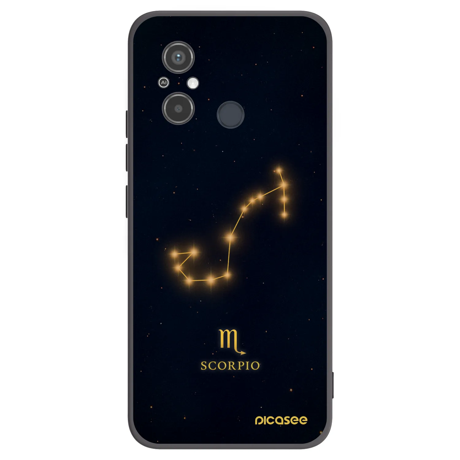 Picasee crna silikonska maskica za Xiaomi Redmi 12C - SCORPIO