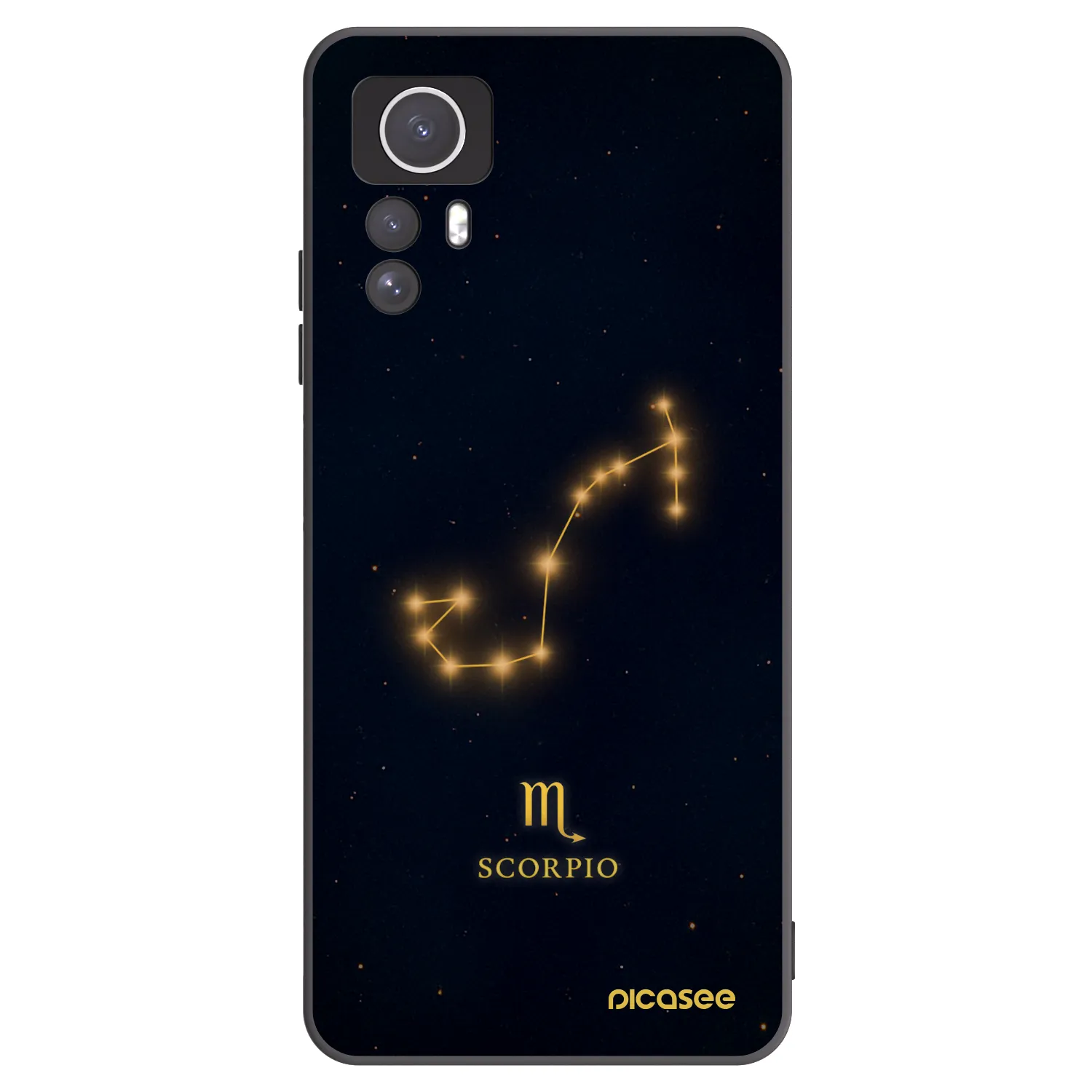 Picasee crna silikonska maskica za Xiaomi Redmi Note 12S - SCORPIO