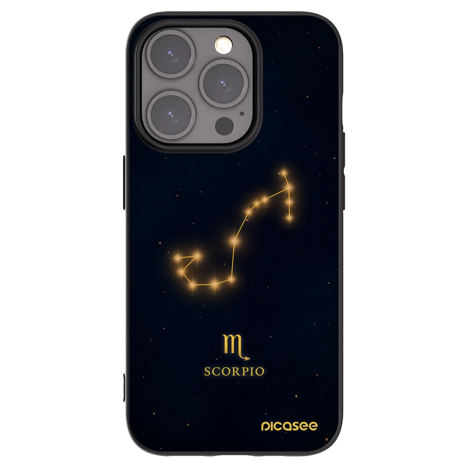 Picasee crna silikonska maskica za Apple iPhone 15 Pro - SCORPIO