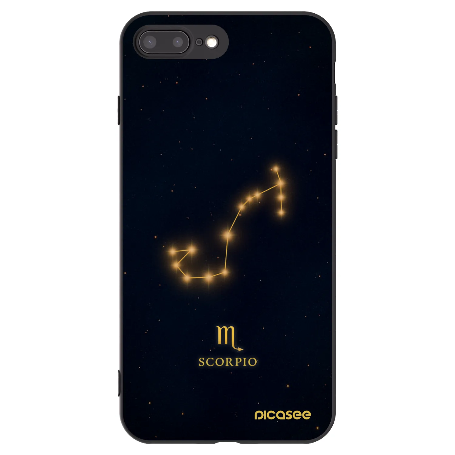 Picasee crna silikonska maskica za Apple iPhone 8 Plus - SCORPIO