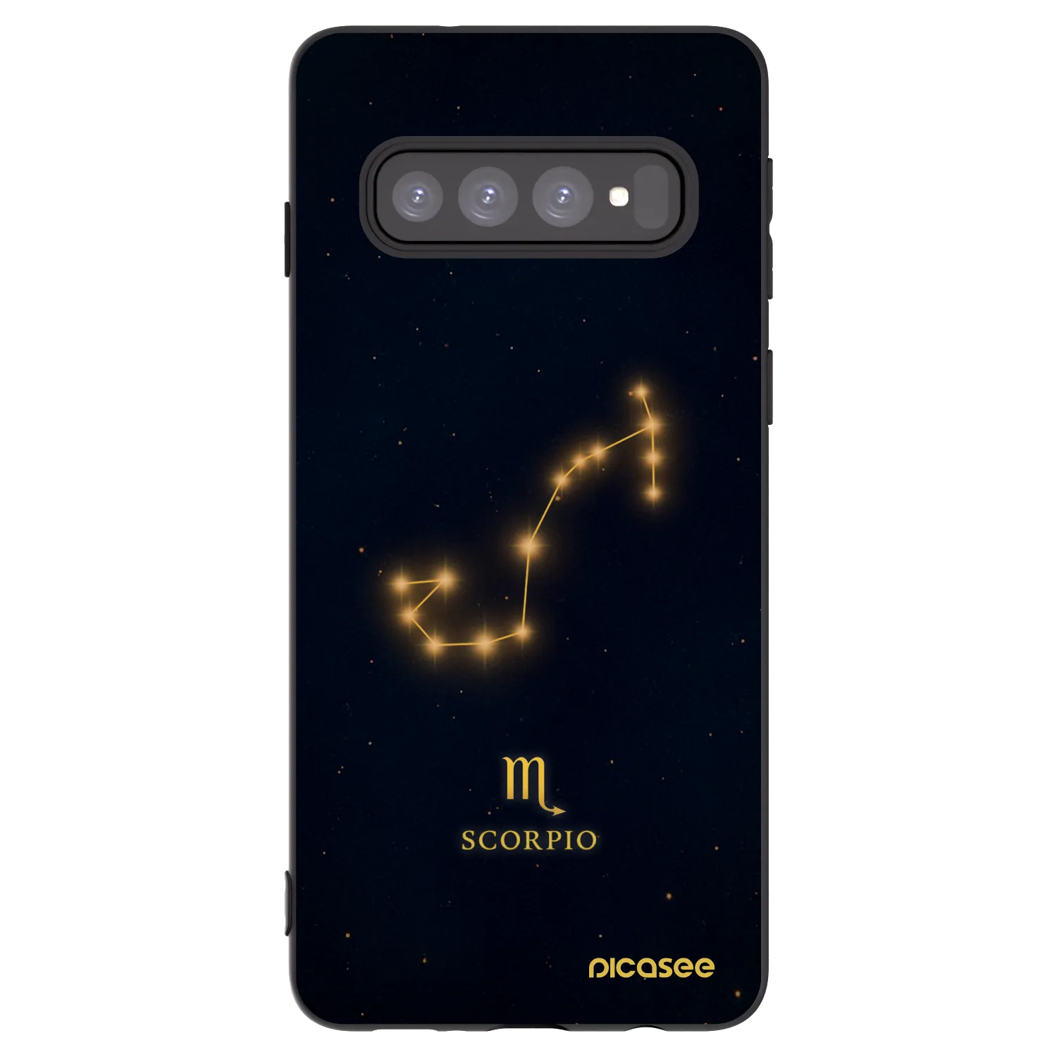 Picasee crna silikonska maskica za Samsung Galaxy S10 G973 - SCORPIO