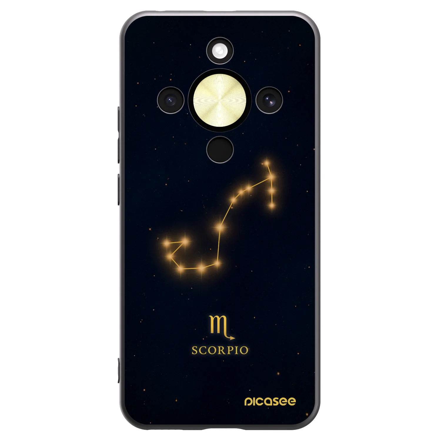Picasee crna silikonska maskica za Honor Magic8 Lite 5G - SCORPIO
