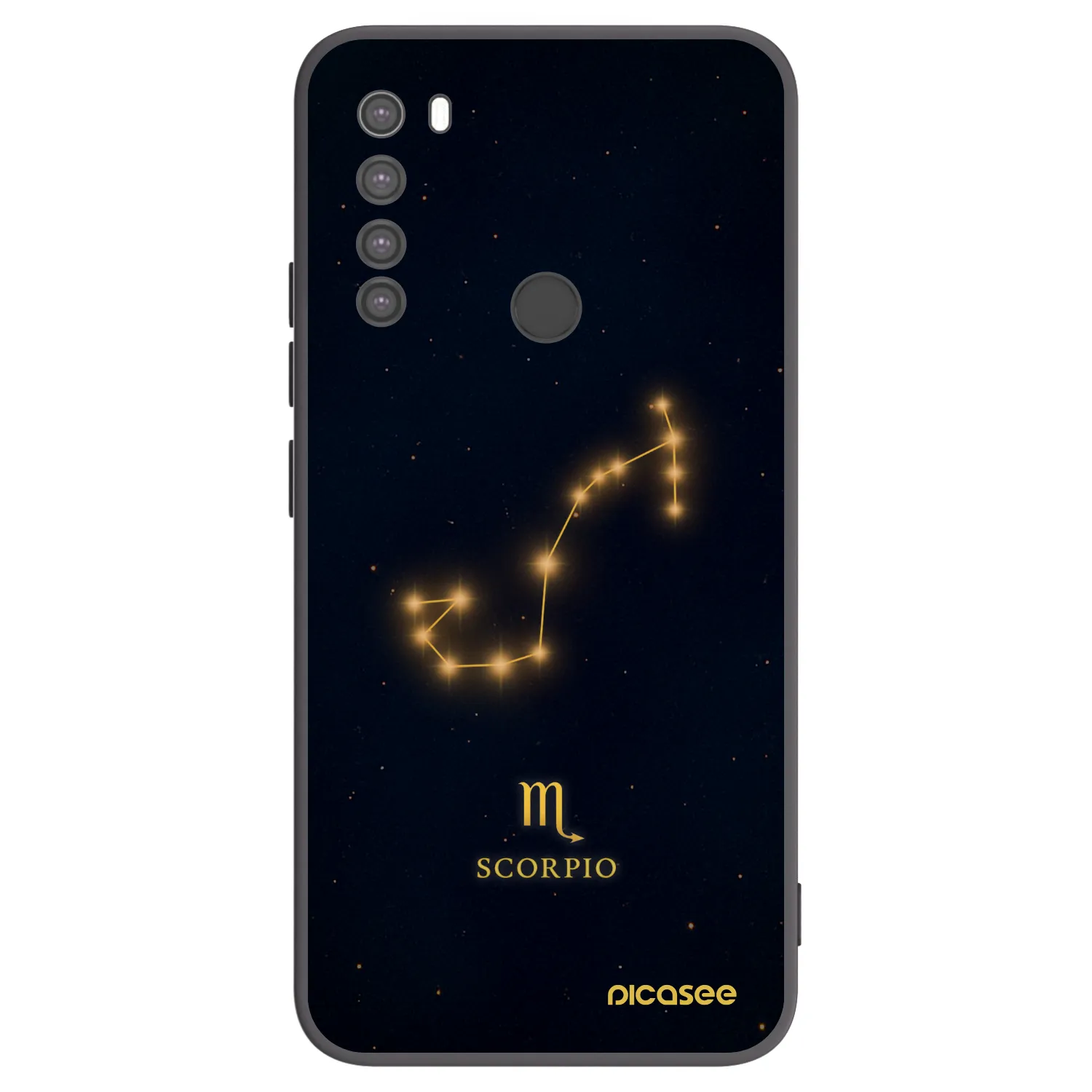 Picasee crna silikonska maskica za Xiaomi Redmi Note 8 - SCORPIO