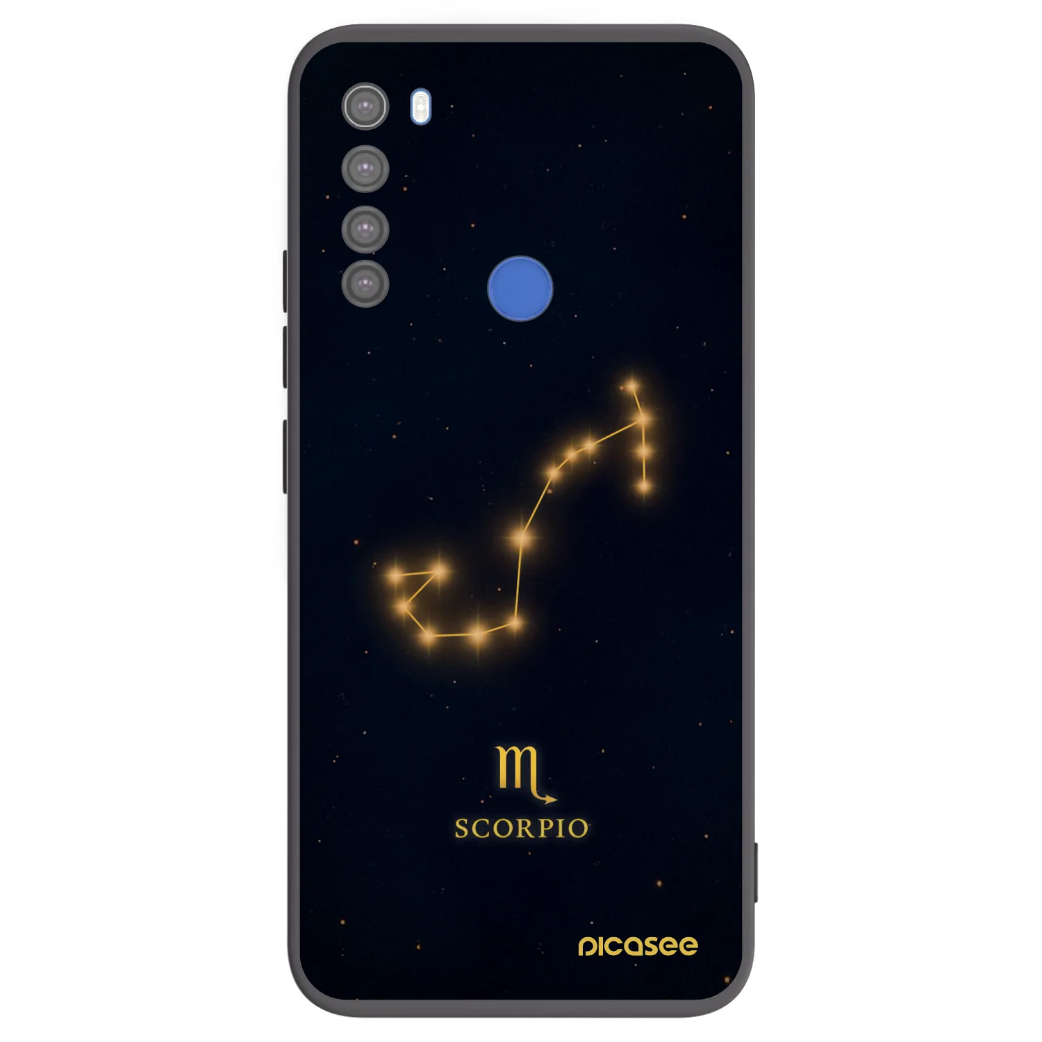 Picasee crna silikonska maskica za Xiaomi Redmi Note 8T - SCORPIO