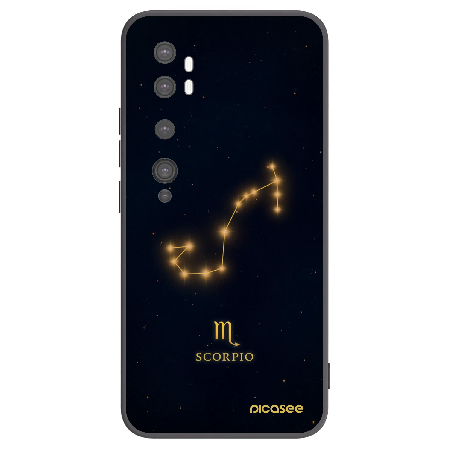 Picasee crna silikonska maskica za Xiaomi Mi Note 10 (Pro) - SCORPIO