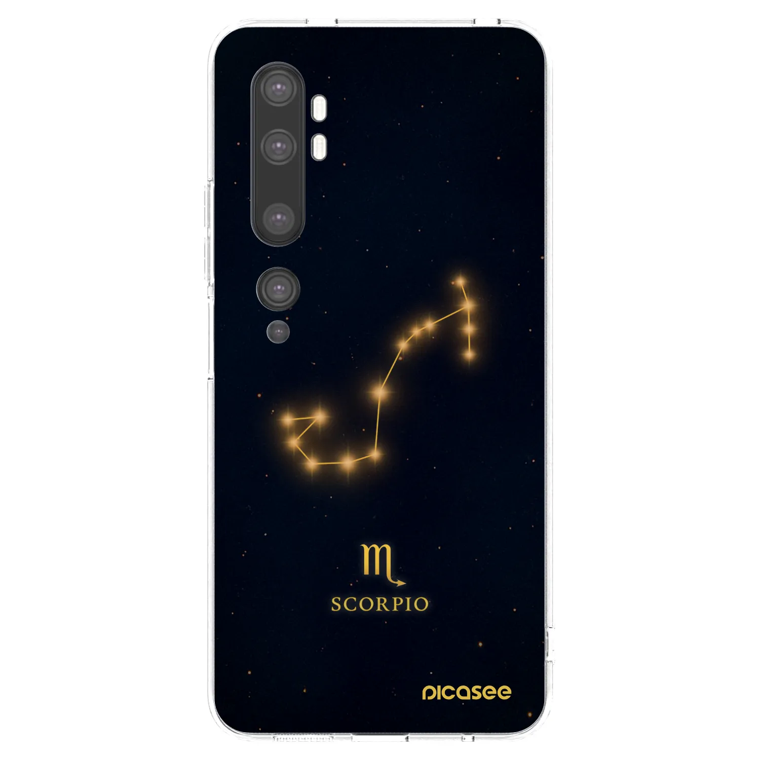 Picasee silikonska prozirna maskica za Xiaomi Mi Note 10 (Pro) - SCORPIO