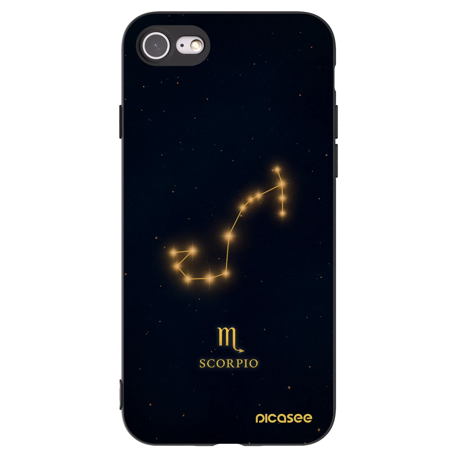 Picasee crna silikonska maskica za Apple iPhone SE 2020 - SCORPIO