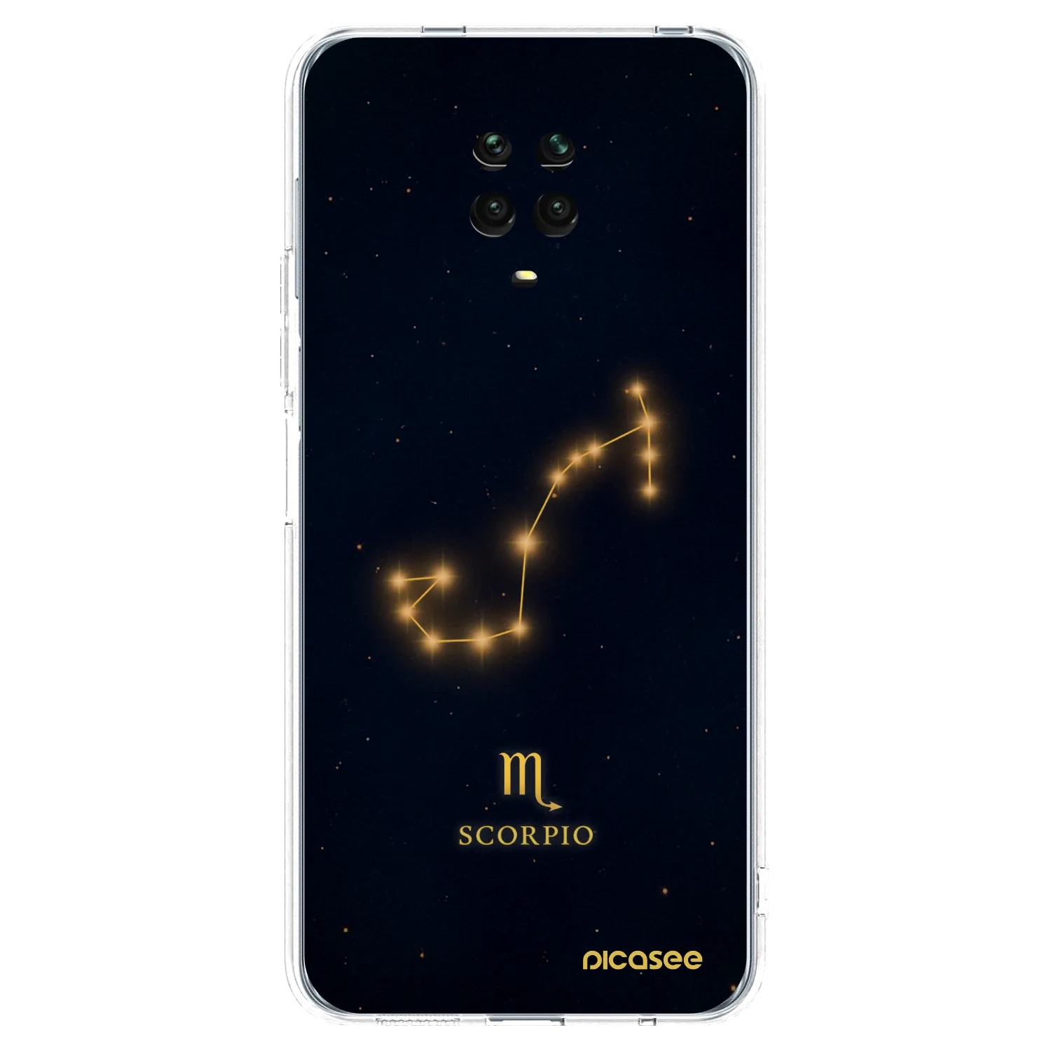 Picasee silikonska prozirna maskica za Xiaomi Redmi Note 9 Pro - SCORPIO