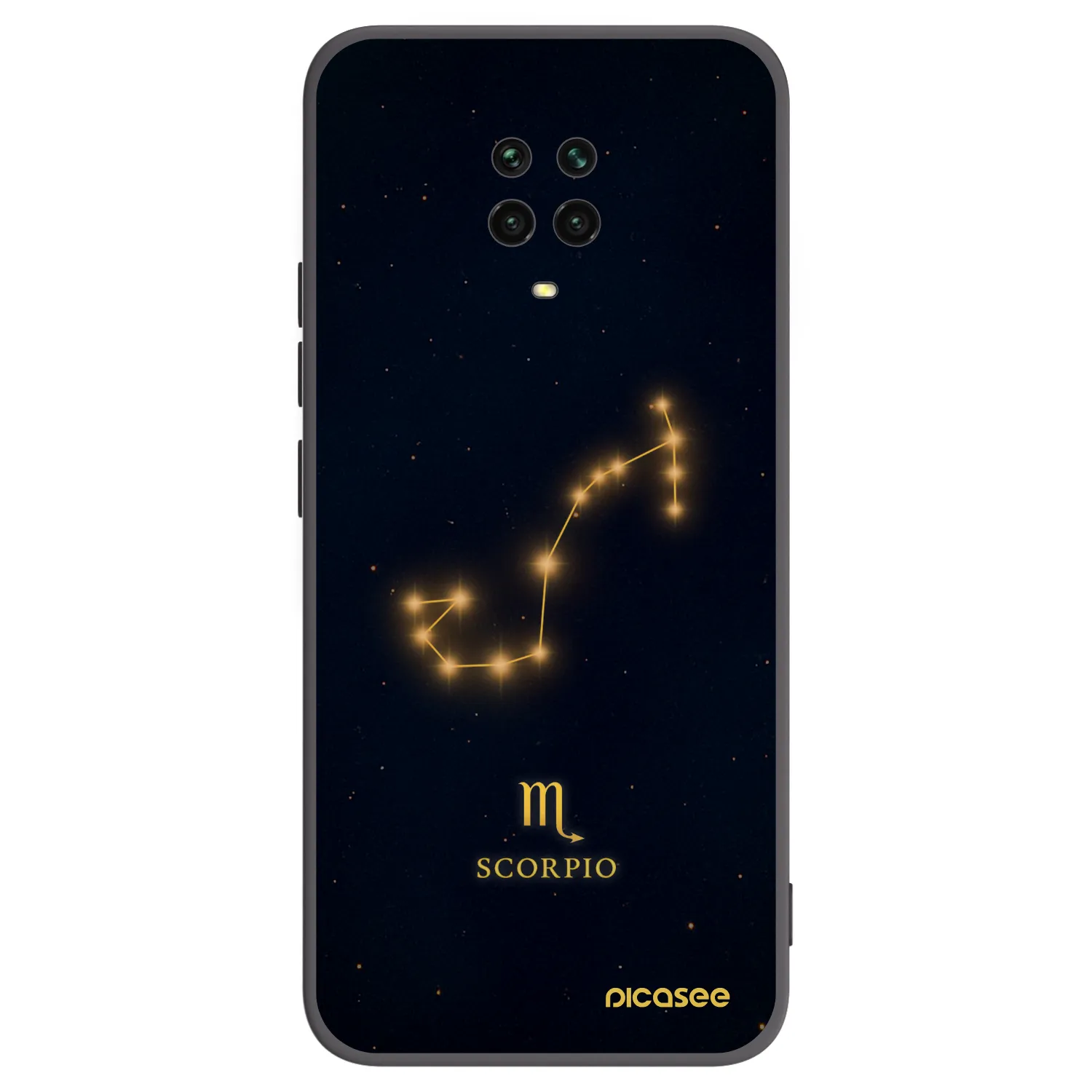 Picasee crna silikonska maskica za Xiaomi Redmi Note 9 Pro - SCORPIO