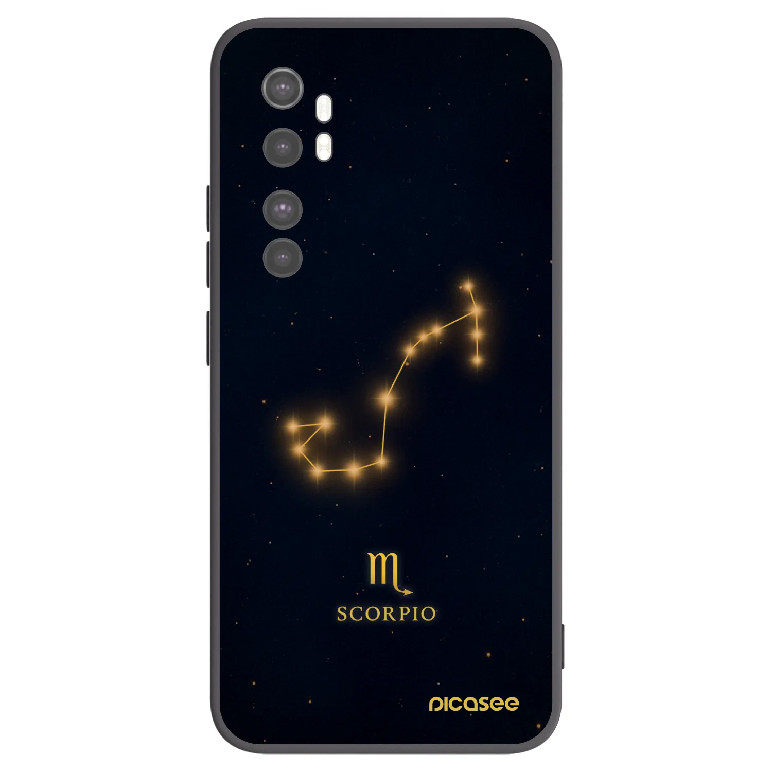 Picasee crna silikonska maskica za Xiaomi Mi Note 10 Lite - SCORPIO