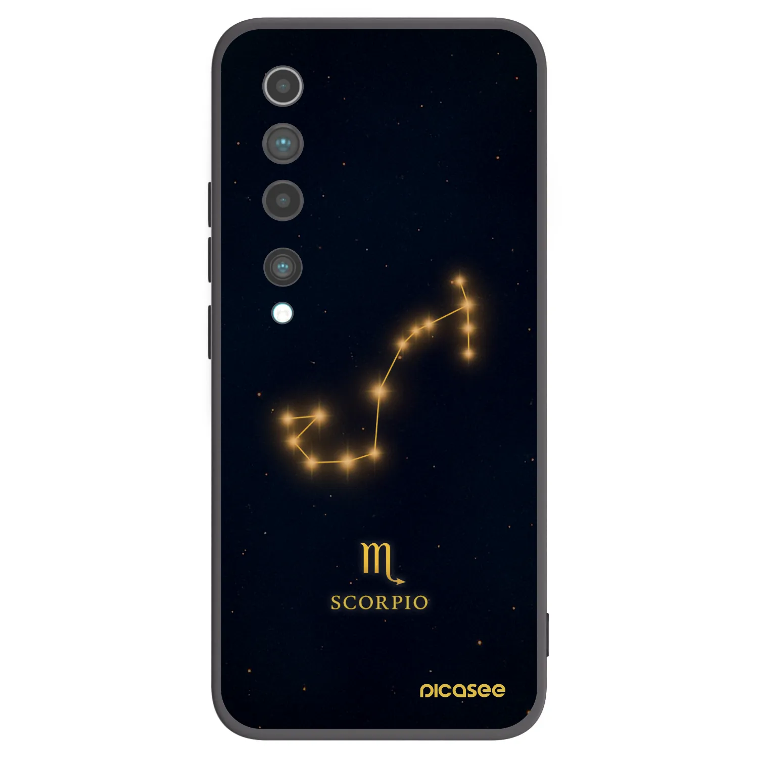 Picasee crna silikonska maskica za Xiaomi Mi 10 - SCORPIO