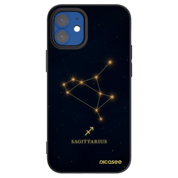 Picasee crna silikonska maskica za Apple iPhone 12 mini - SAGITTARIUS