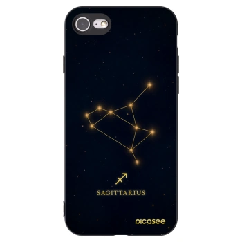Picasee crna silikonska maskica za Apple iPhone SE 2022 - SAGITTARIUS